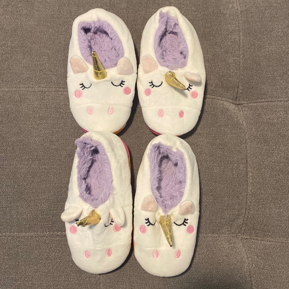 SUNNYLIFE Plush Unicorn Slippers-Age 3-5